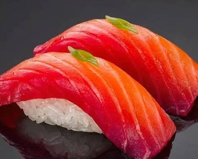 Gravlax Salmon Nigiri.