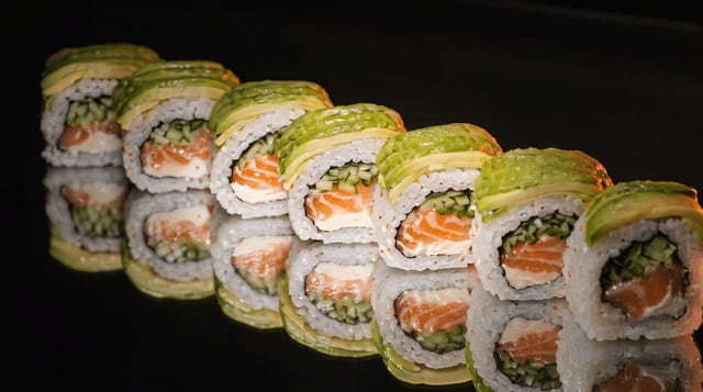Salmon & Avocado Deluxe Roll.