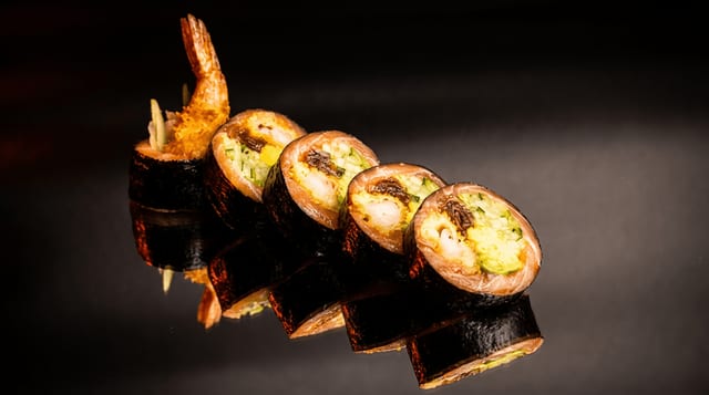 Salmon Sashimi Roll.