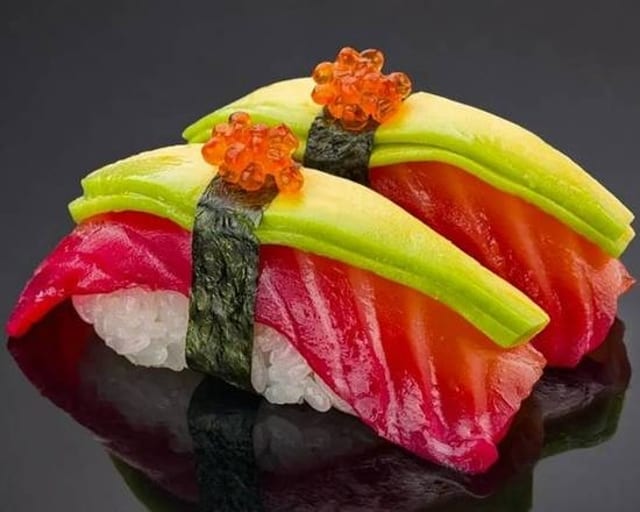 Gravlax & Avocado Nigiri.
