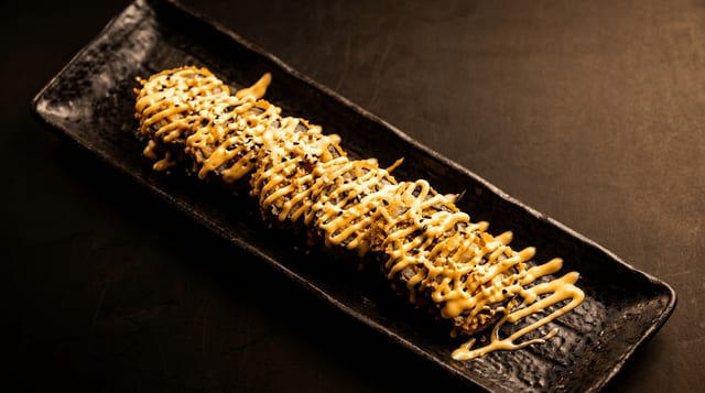 Spicy Salmon Tempura.